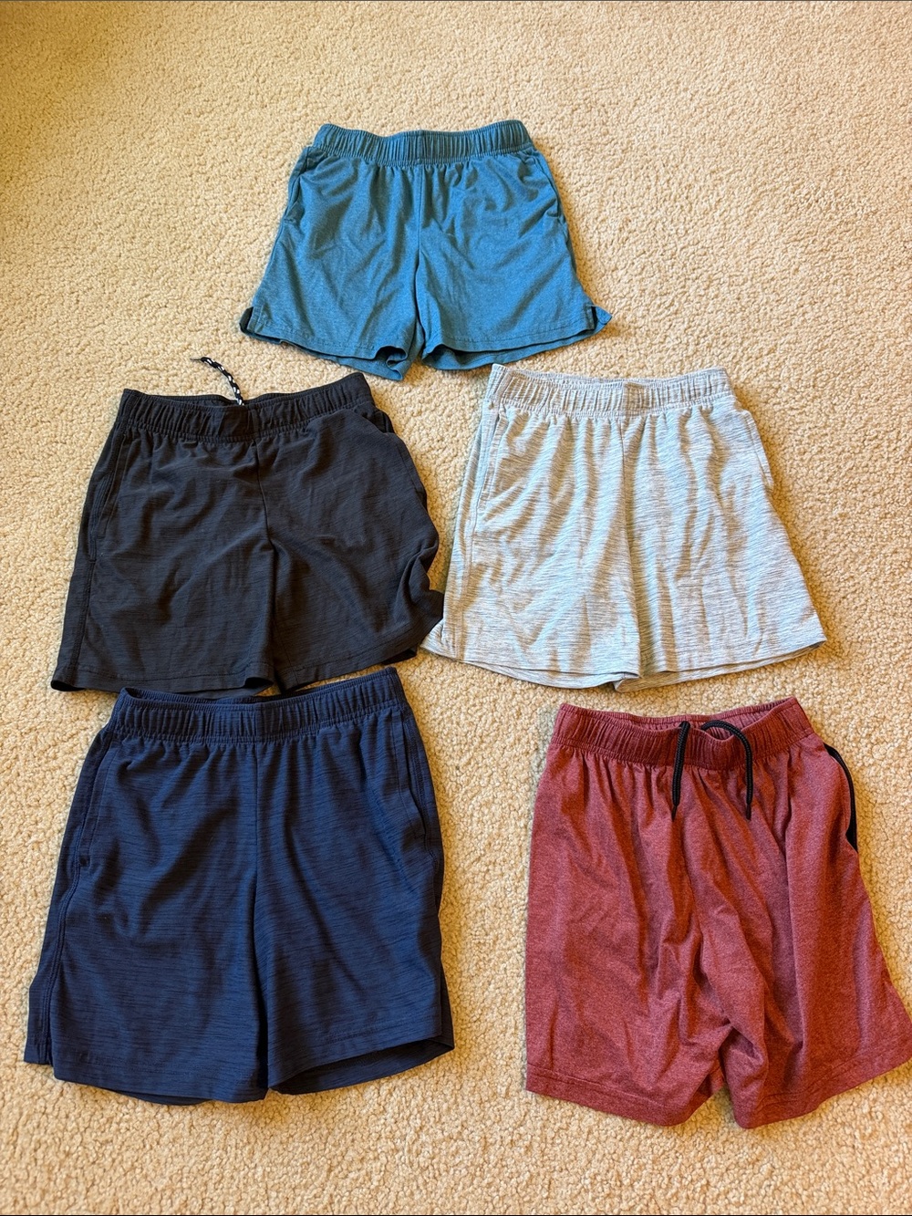 5 pairs Old Navy Boys Active Cloud Soft Shorts 6-7